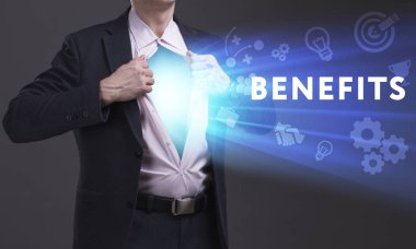 Ekonomi, teknoloji, Internet ve ağ kavramı. Genç busine