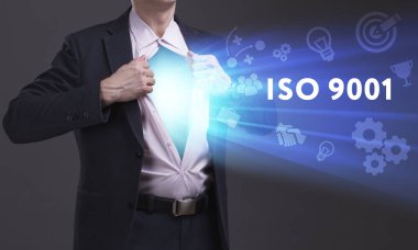 Ekonomi, teknoloji, Internet ve ağ kavramı. Genç busine