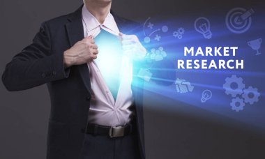 Ekonomi, teknoloji, Internet ve ağ kavramı. Genç busine