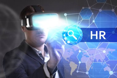 Ekonomi, teknoloji, Internet ve ağ kavramı. Genç busine