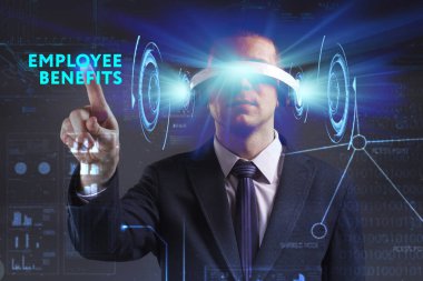 Ekonomi, teknoloji, Internet ve ağ kavramı. Genç busine