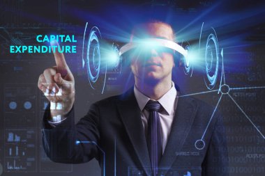 Ekonomi, teknoloji, Internet ve ağ kavramı. Genç busine