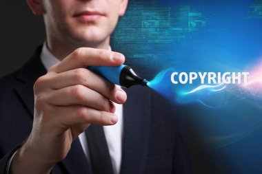 Ekonomi, teknoloji, Internet ve ağ kavramı. Genç busine