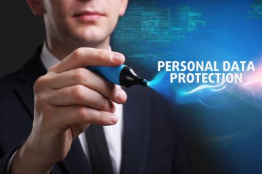 Ekonomi, teknoloji, Internet ve ağ kavramı. Genç busine