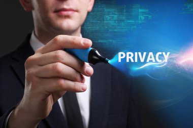 Ekonomi, teknoloji, Internet ve ağ kavramı. Genç busine