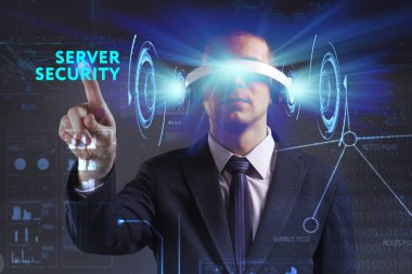 Ekonomi, teknoloji, Internet ve ağ kavramı. Genç busine