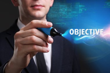 Ekonomi, teknoloji, Internet ve ağ kavramı. Genç busine