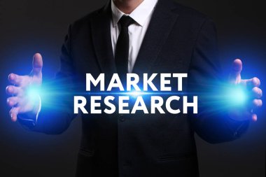 Ekonomi, teknoloji, Internet ve ağ kavramı. Genç busine