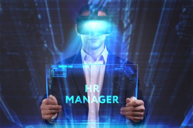 Ekonomi, teknoloji, Internet ve ağ kavramı. Genç busine