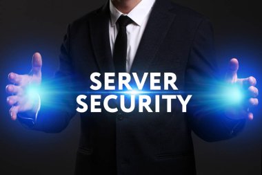 Ekonomi, teknoloji, Internet ve ağ kavramı. Genç busine