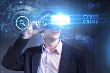 Ekonomi, teknoloji, Internet ve ağ kavramı. Genç busine