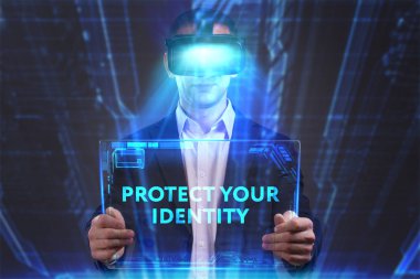 Ekonomi, teknoloji, Internet ve ağ kavramı. Genç busine