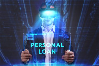 Ekonomi, teknoloji, Internet ve ağ kavramı. Genç busine