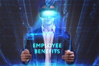 Ekonomi, teknoloji, Internet ve ağ kavramı. Genç busine