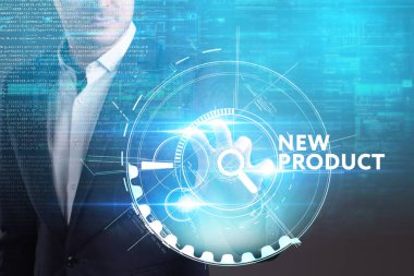 Ekonomi, teknoloji, Internet ve ağ kavramı. Genç busine