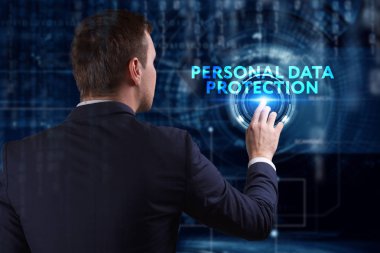 Ekonomi, teknoloji, Internet ve ağ kavramı. Genç busine