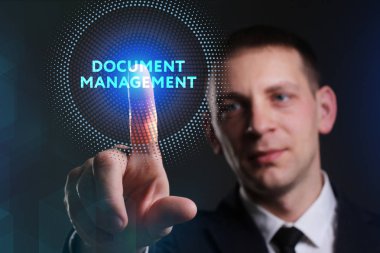Ekonomi, teknoloji, Internet ve ağ kavramı. Genç busine