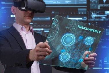 Ekonomi, teknoloji, Internet ve ağ kavramı. Genç busine