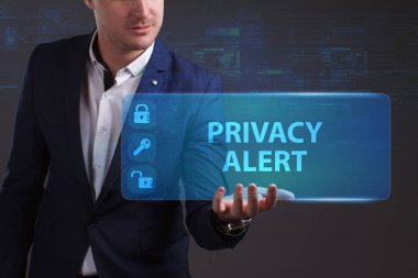 Ekonomi, teknoloji, Internet ve ağ kavramı. Genç busine