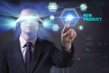 Ekonomi, teknoloji, Internet ve ağ kavramı. Genç busine