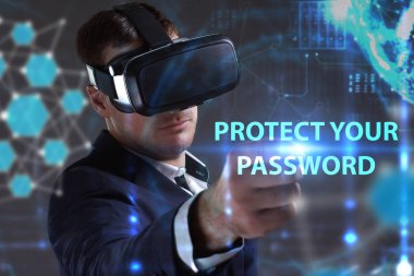 Ekonomi, teknoloji, Internet ve ağ kavramı. Genç busine