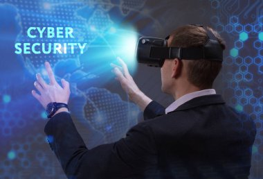 Ekonomi, teknoloji, Internet ve ağ kavramı. Genç busine