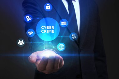 Ekonomi, teknoloji, Internet ve ağ kavramı. Genç busine