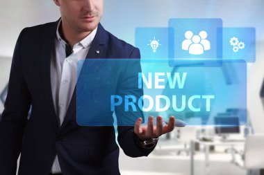 Ekonomi, teknoloji, Internet ve ağ kavramı. Genç busine