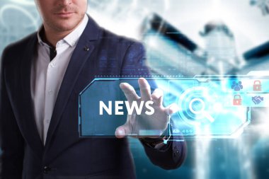 Ekonomi, teknoloji, Internet ve ağ kavramı. Genç busine