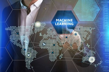 Ekonomi, teknoloji, Internet ve ağ kavramı. Genç busine