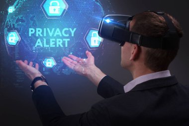 Ekonomi, teknoloji, Internet ve ağ kavramı. Genç busine