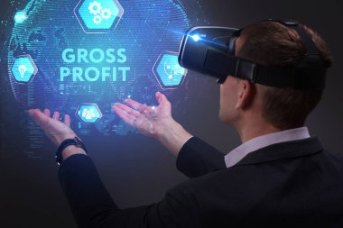 Ekonomi, teknoloji, Internet ve ağ kavramı. Genç busine