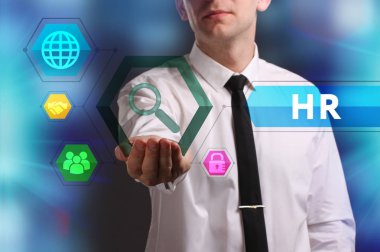 Ekonomi, teknoloji, Internet ve ağ kavramı. Genç busine