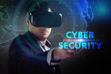 Ekonomi, teknoloji, Internet ve ağ kavramı. Genç busine