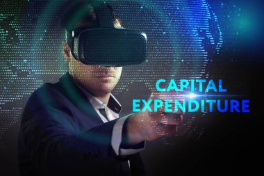 Ekonomi, teknoloji, Internet ve ağ kavramı. Genç busine