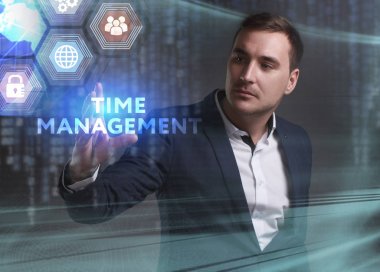 Ekonomi, teknoloji, Internet ve ağ kavramı. Genç busine