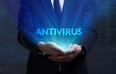 Ekonomi, teknoloji, Internet ve ağ kavramı. Genç busine
