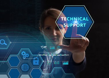 Ekonomi, teknoloji, Internet ve ağ kavramı. Genç busine