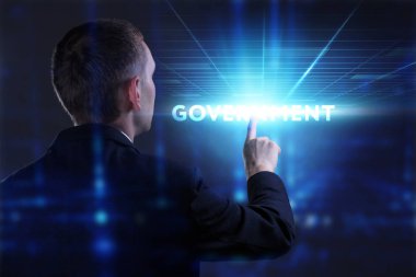 Ekonomi, teknoloji, Internet ve ağ kavramı. Genç busine