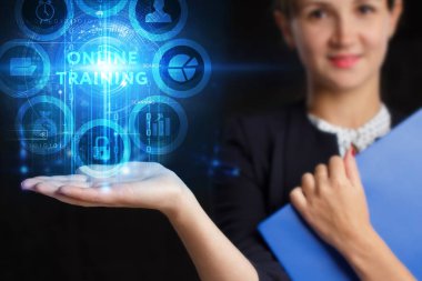 Ekonomi, teknoloji, Internet ve ağ kavramı. Genç busine