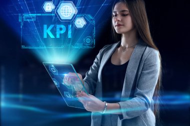 Ekonomi, teknoloji, Internet ve ağ kavramı. Genç busine