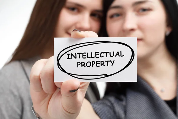 Bedrijfsleven Technologie Internet Netwerkconcept Jonge Zakenman Toont Een Trefwoord Intellectuele — Stockfoto