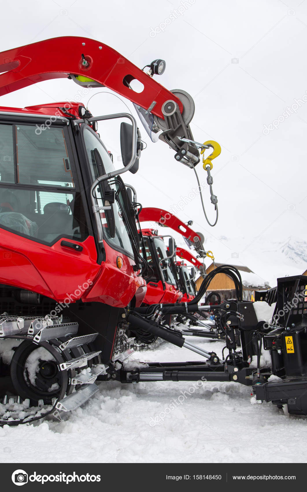 Special snow grooming tracked machine ratrak — Stock Photo © Maxxja