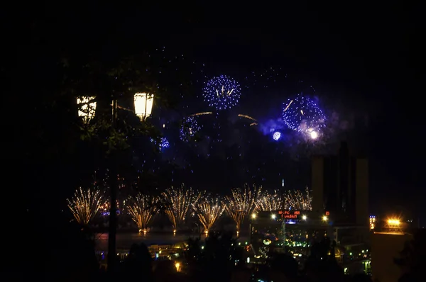 Ukrainian fireworks festival, Odessa city — Stock Photo, Image