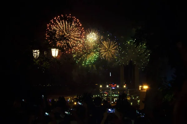 Ukrainian fireworks festival, Odessa city — Stock Photo, Image