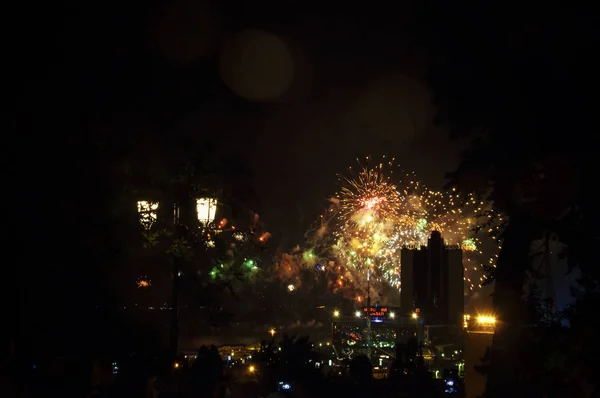 Ukrainian fireworks festival, Odessa city — Stock Photo, Image