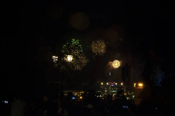 Ukrainian fireworks festival, Odessa city — Stock Photo, Image
