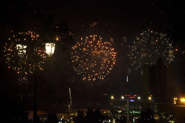 Ukrainian fireworks festival, Odessa city — Stock Photo, Image