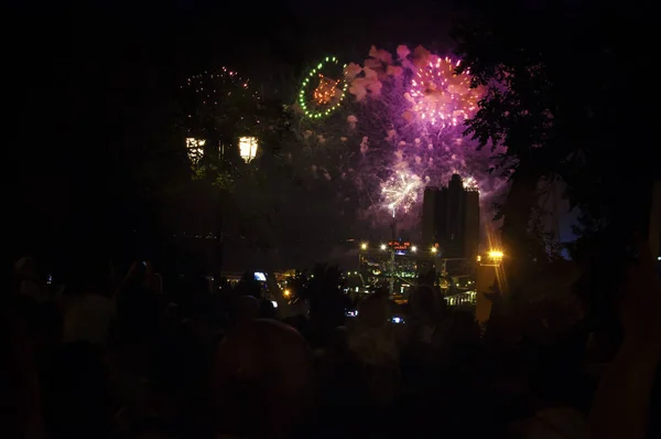 Ukrainian fireworks festival, Odessa city — Stock Photo, Image