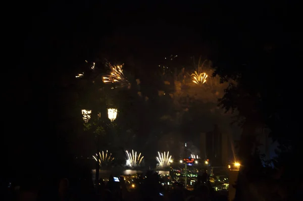 Ukrainian fireworks festival, Odessa city — Stock Photo, Image